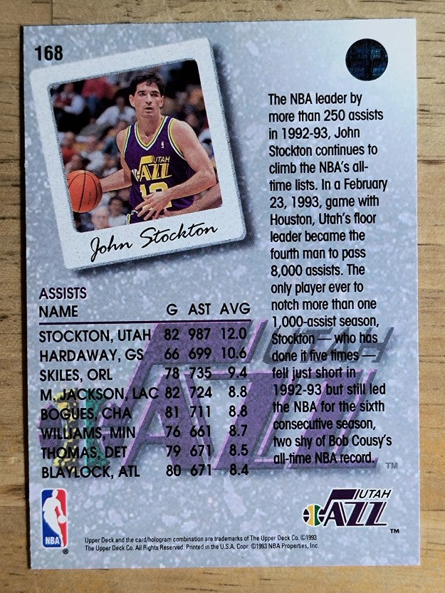 1993-94 Upper Deck #168 John Stockton SL
