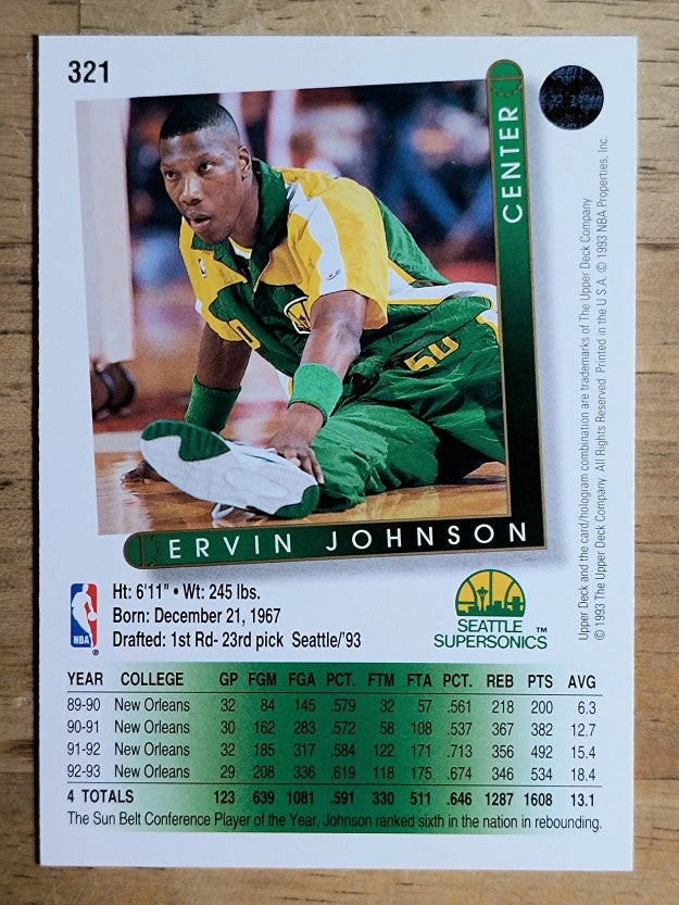1993-94 Upper Deck #321 Ervin Johnson RC