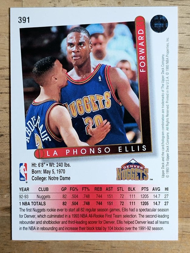 1993-94 Upper Deck #391 LaPhonso Ellis