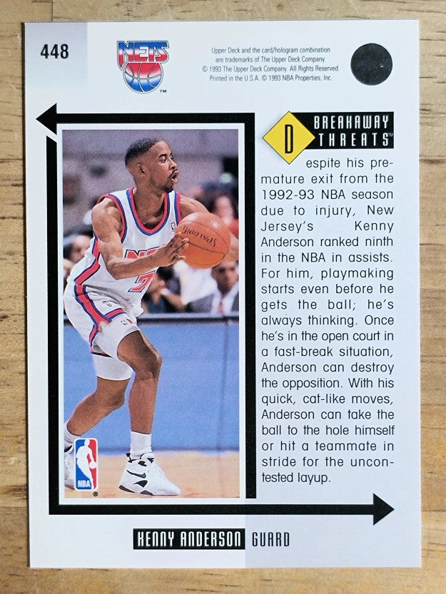 1993-94 Upper Deck #448 Kenny Anderson BT
