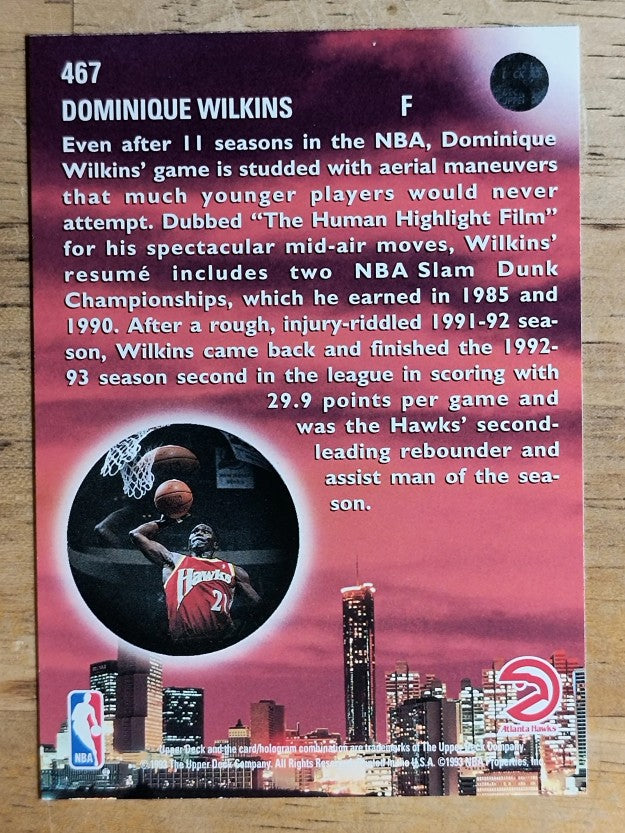 1993-94 Upper Deck #467 Dominique Wilkins SKL