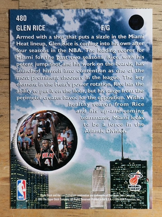 1993-94 Upper Deck #480 Glen Rice SL