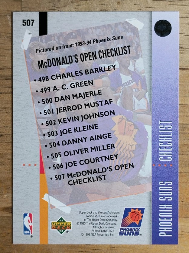 1993-94 Upper Deck #507 Checklist
