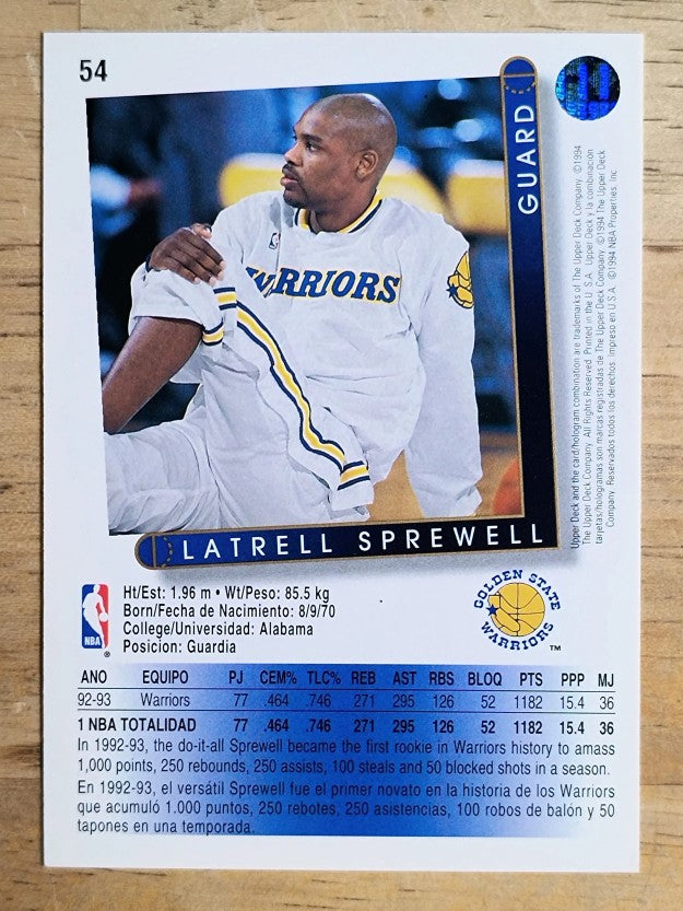 1993-94 Upper Deck International Spanish #54 Latrell Sprewell
