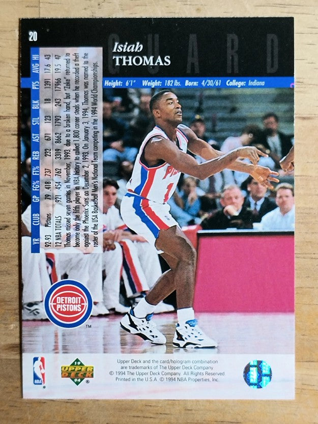 1993-94 Upper Deck SE #20 Isiah Thomas