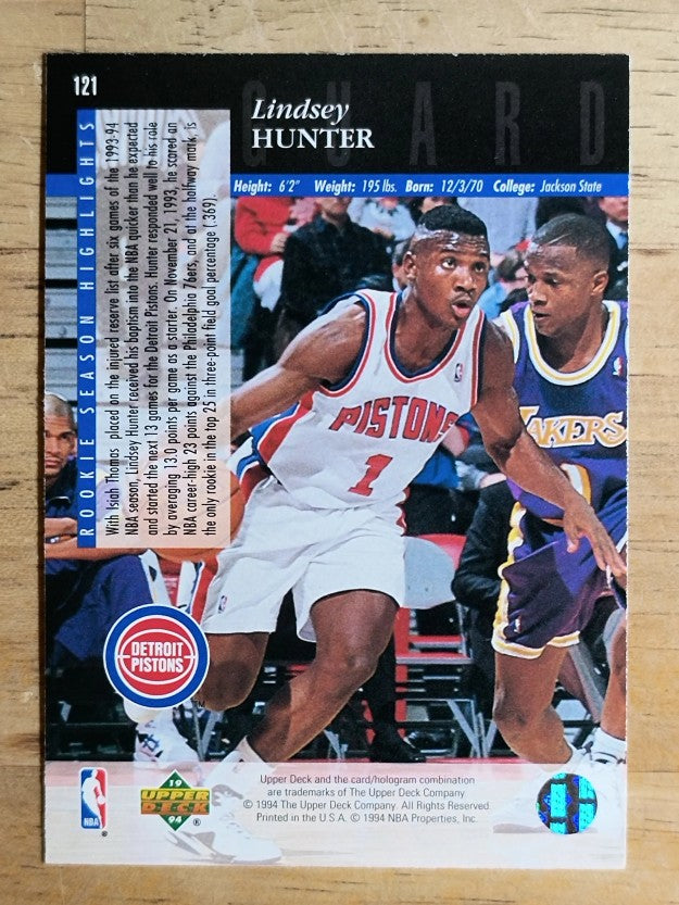 1993-94 Upper Deck SE #121 Lindsey Hunter RC