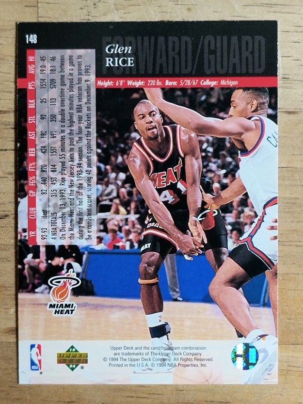 1993-94 Upper Deck SE #148 Glen Rice