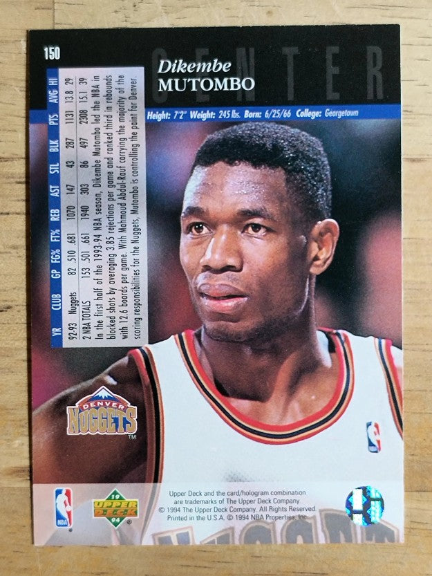 1993-94 Upper Deck SE #150 Dikembe Mutombo
