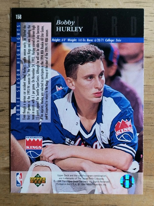 1993-94 Upper Deck SE #156 Bobby Hurley RC