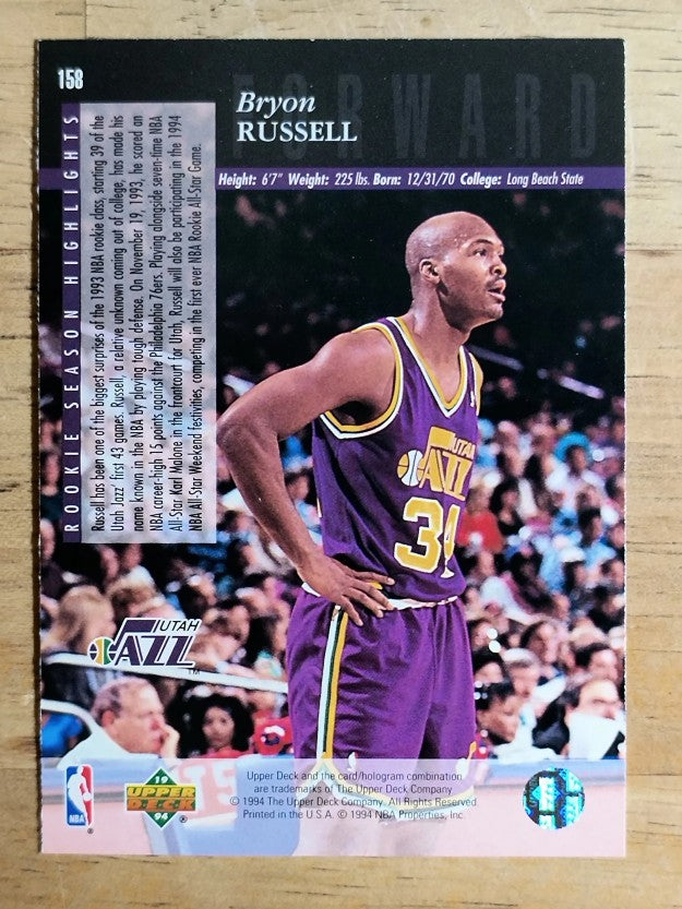 1993-94 Upper Deck SE #158 Bryon Russell RC