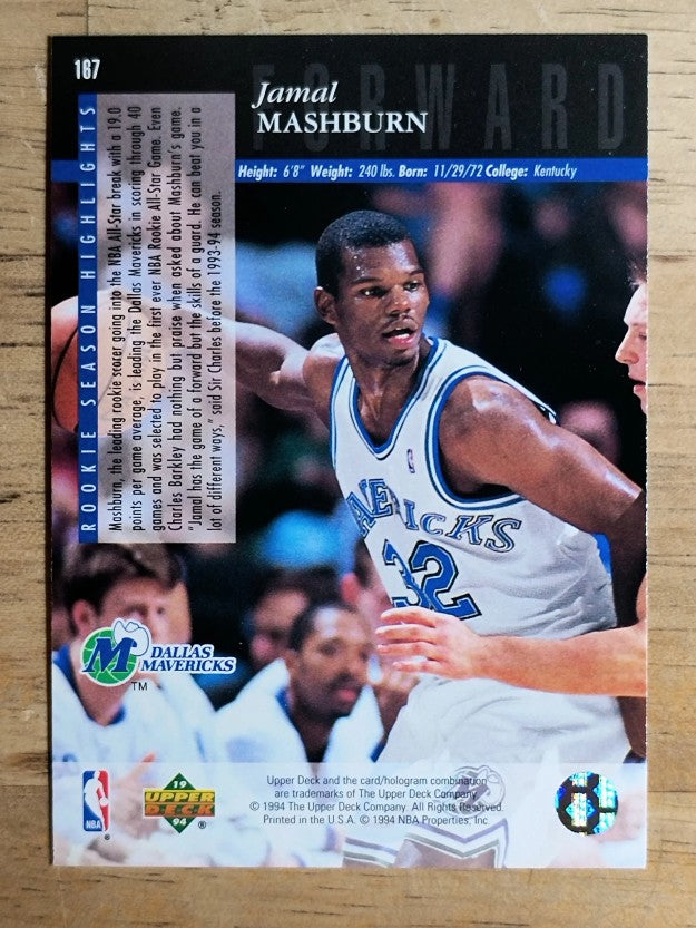 1993-94 Upper Deck SE #167 Jamal Mashburn RC