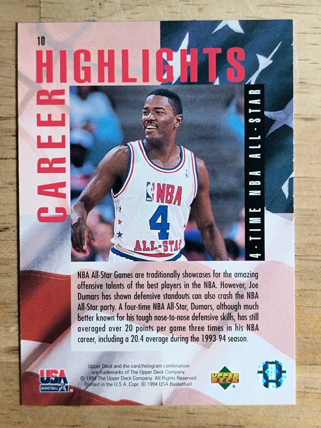 1994 Upper Deck USA #10 Joe Dumars/4-Time All-Star
