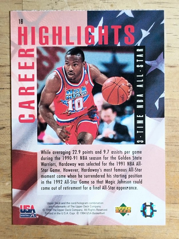 1994 Upper Deck USA #16 Tim Hardaway/3-Time All-Star