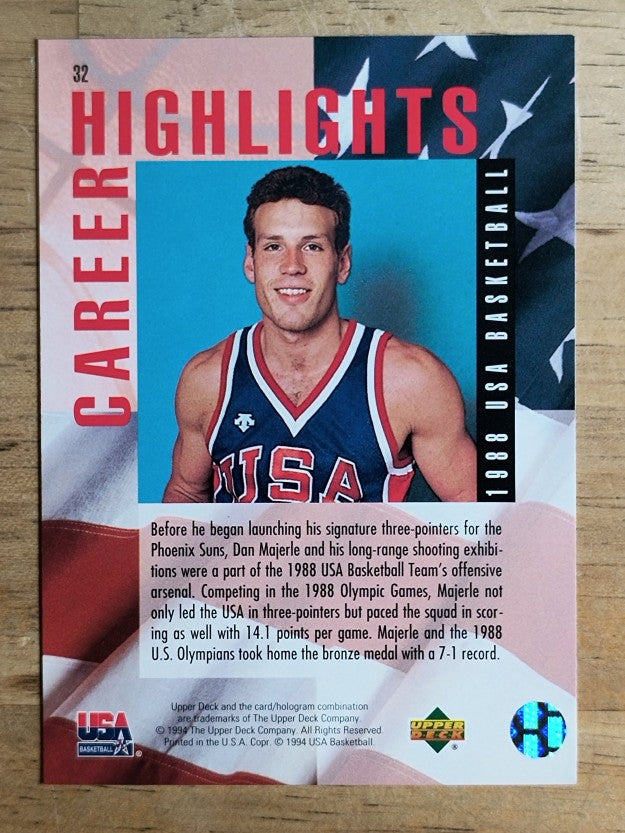 1994 Upper Deck USA #32 Dan Majerle/1988 USAB
