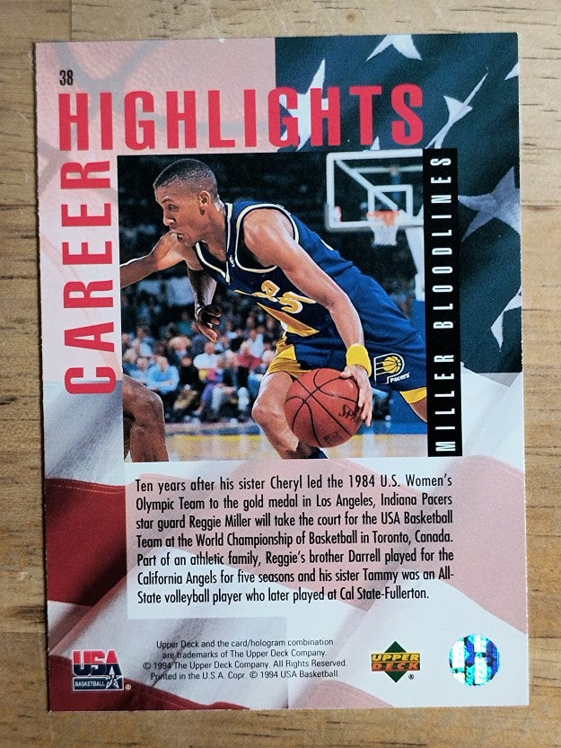 1994 Upper Deck USA #38 Reggie Miller/Miller Bloodlines