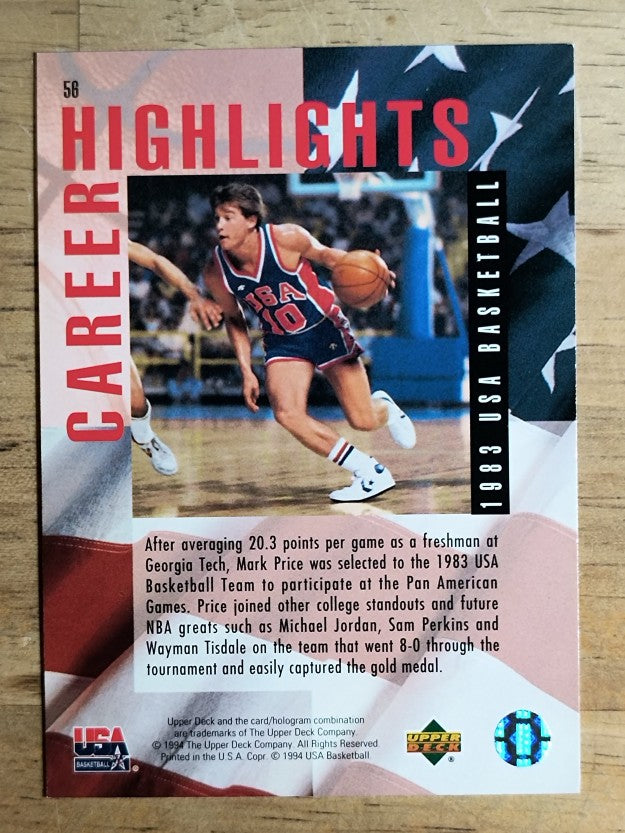 1994 Upper Deck USA #56 Mark Price/1983 Pan American Games