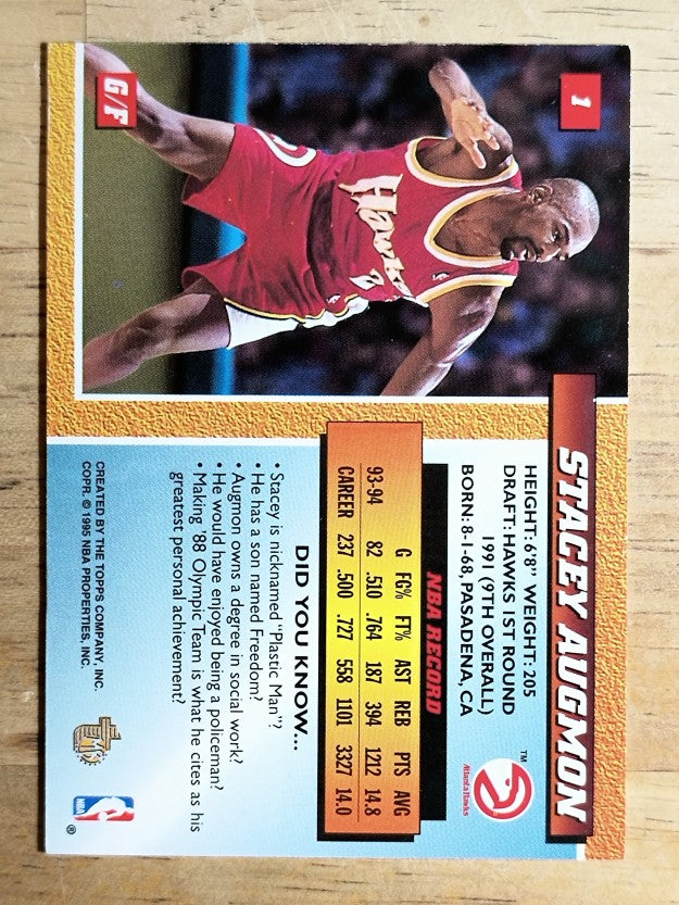 1994-95 Embossed #1 Stacey Augmon