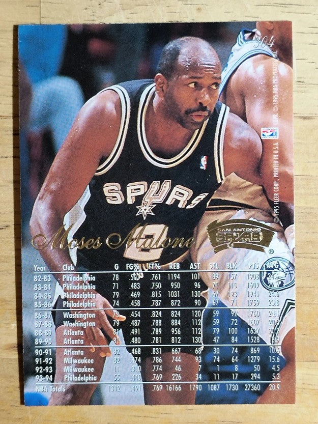 1994-95 Flair #304 Moses Malone