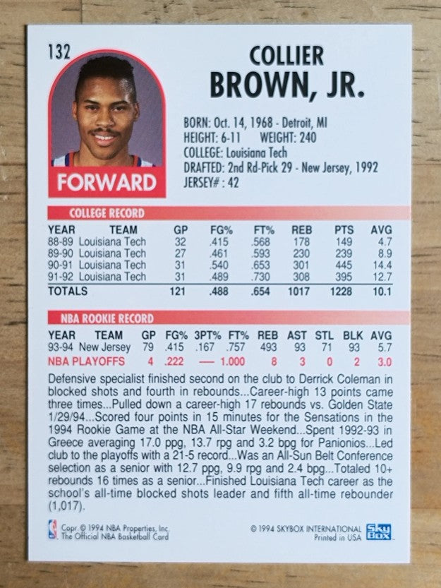1994-95 Hoops #132 P.J. Brown