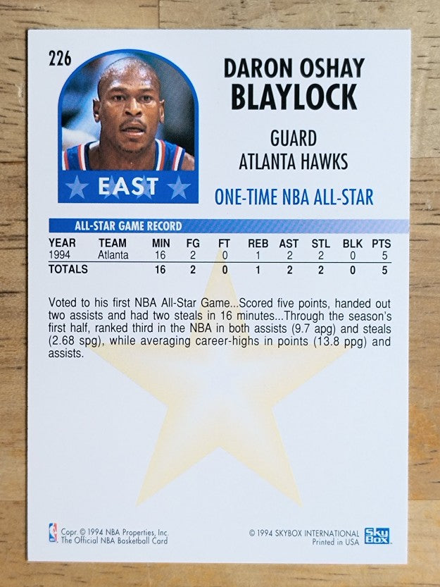 1994-95 Hoops #226 Mookie Blaylock AS