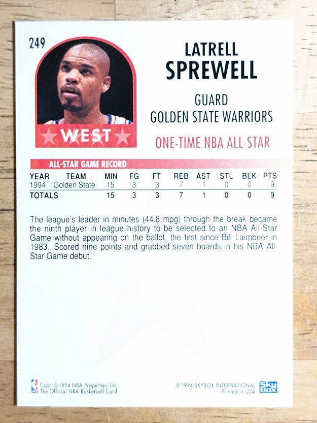 1994-95 Hoops #249 Latrell Sprewell AS