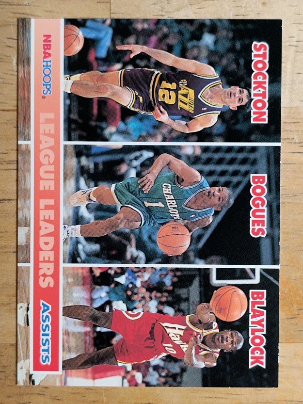 1994-95 Hoops #253 John Stockton LL/Muggsy Bogues/Mookie Blaylock