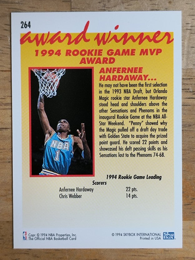1994-95 Hoops #264 Anfernee Hardaway AW