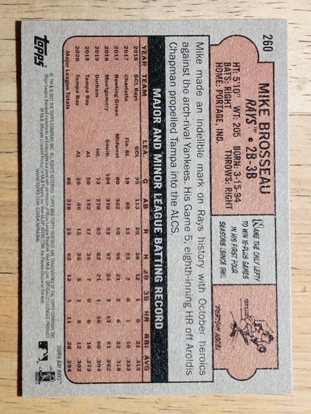 2021 Topps Heritage #260 Mike Brosseau
