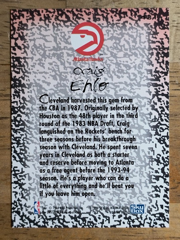 1994-95 Hoops #431 Craig Ehlo GM