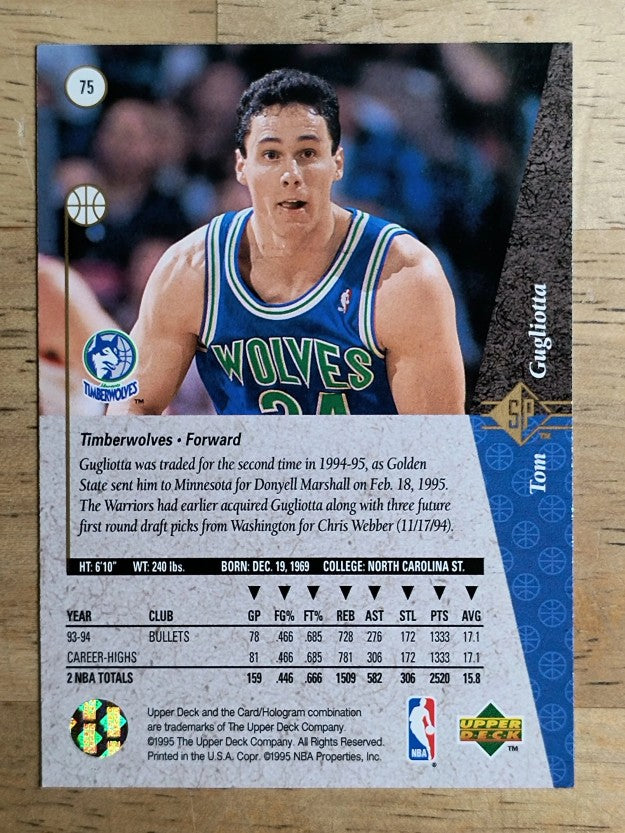 1994-95 SP #75 Tom Gugliotta