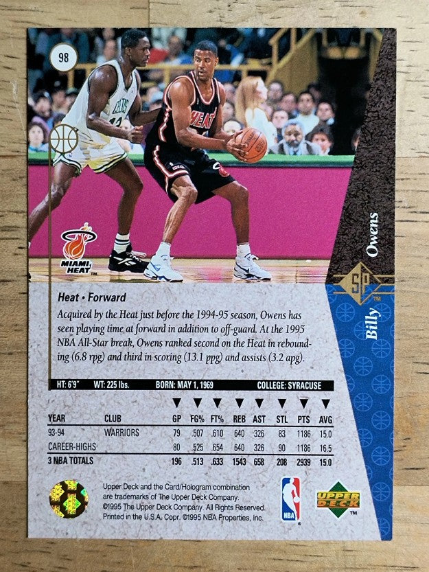 1994-95 SP #98 Billy Owens