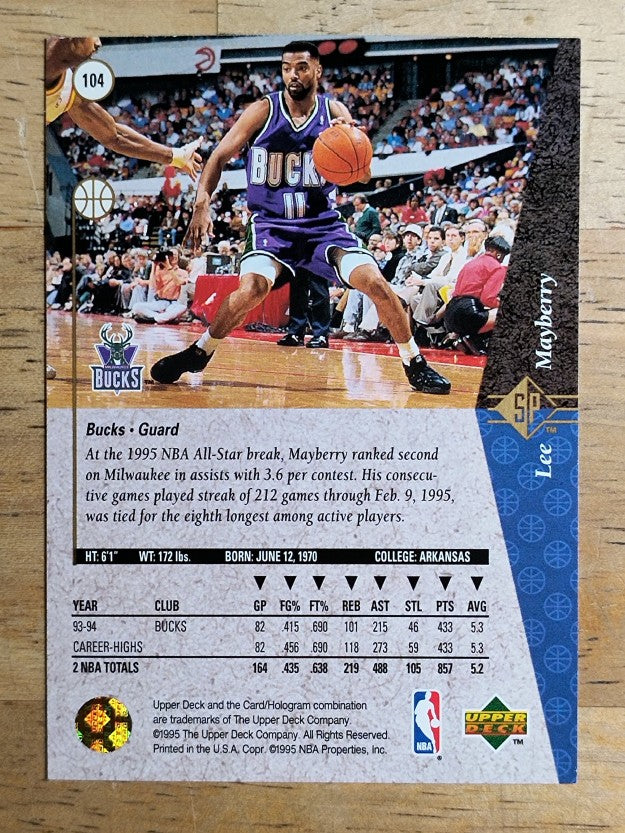 1994-95 SP #104 Lee Mayberry