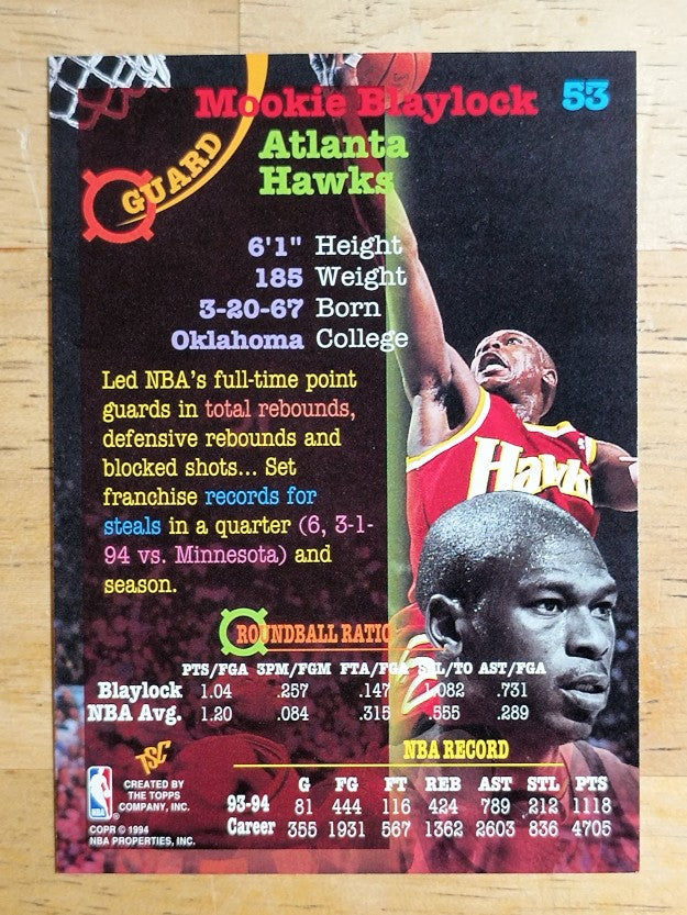 1994-95 Stadium Club #53 Mookie Blaylock