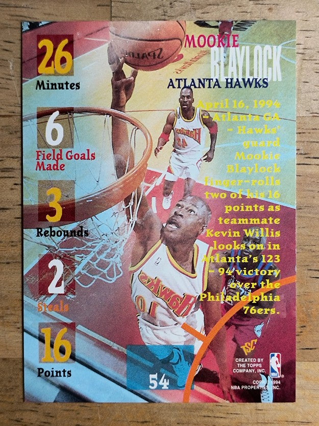 1994-95 Stadium Club #54 Mookie Blaylock TTG
