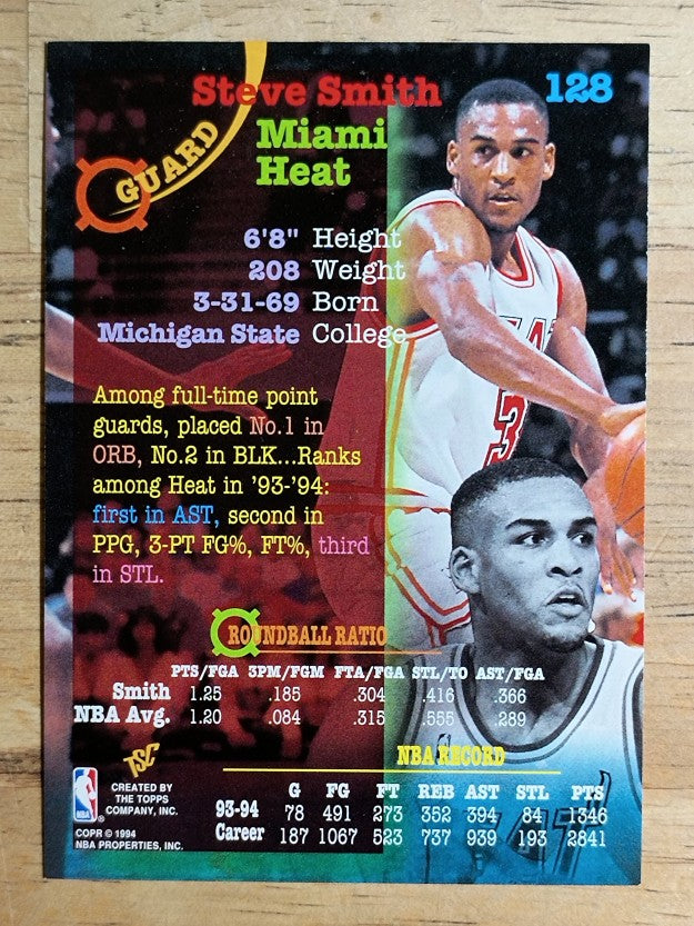1994-95 Stadium Club #128 Steve Smith