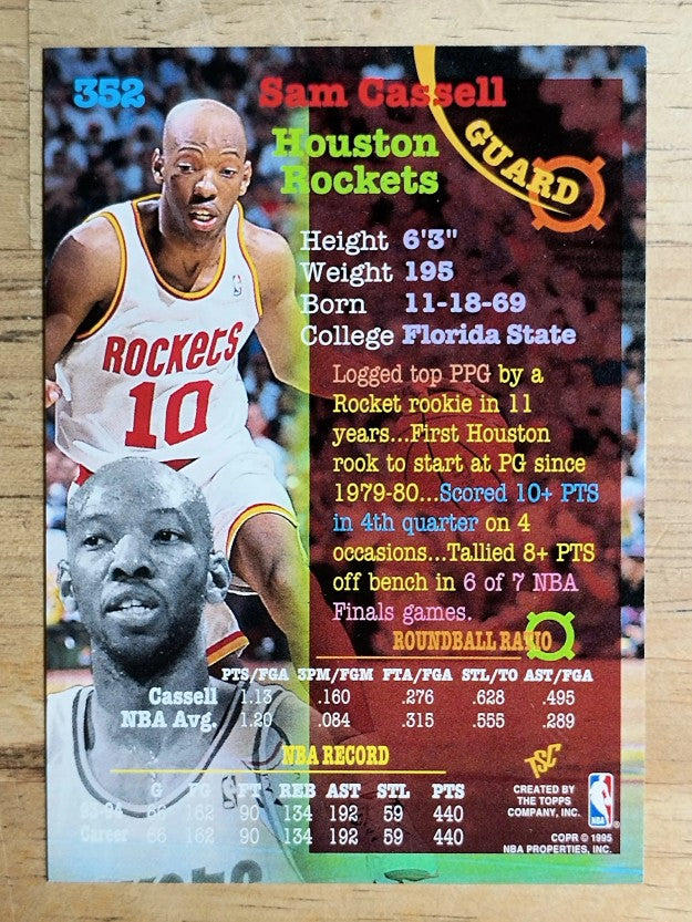 1994-95 Stadium Club #352 Sam Cassell