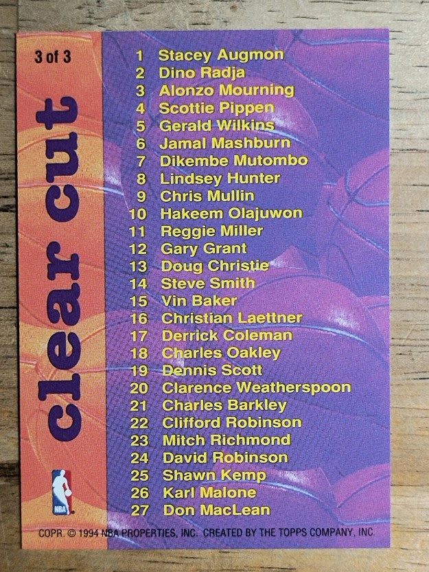 1994-95 Stadium Club Checklists #S13 Series One 3