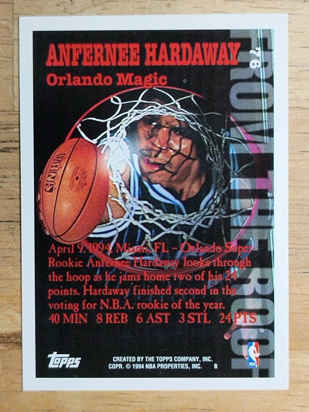 1994-95 Topps #76 Anfernee Hardaway FTR