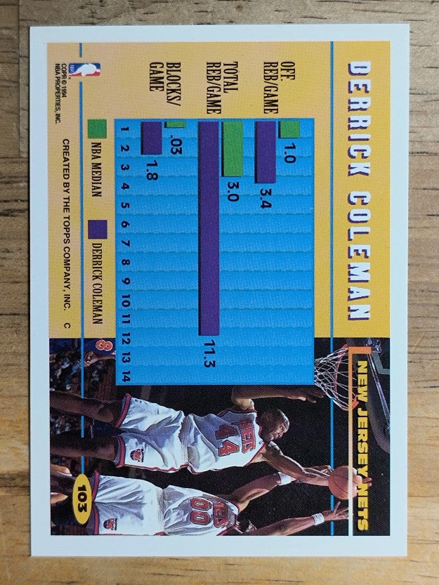 1994-95 Topps #103 Derrick Coleman PP