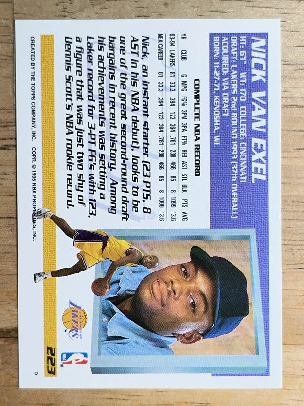 1994-95 Topps #223 Nick Van Exel