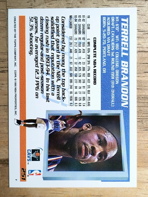 1994-95 Topps #251 Terrell Brandon