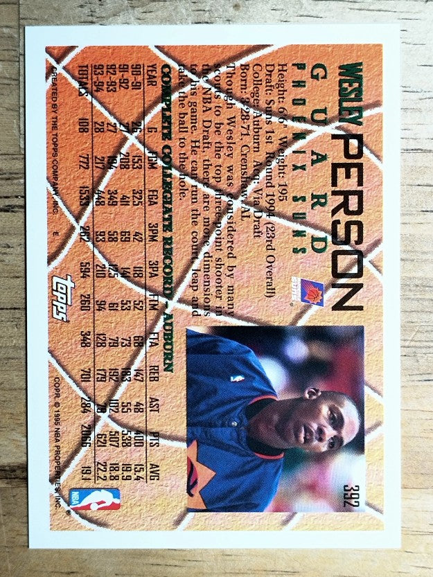 1994-95 Topps #392 Wesley Person