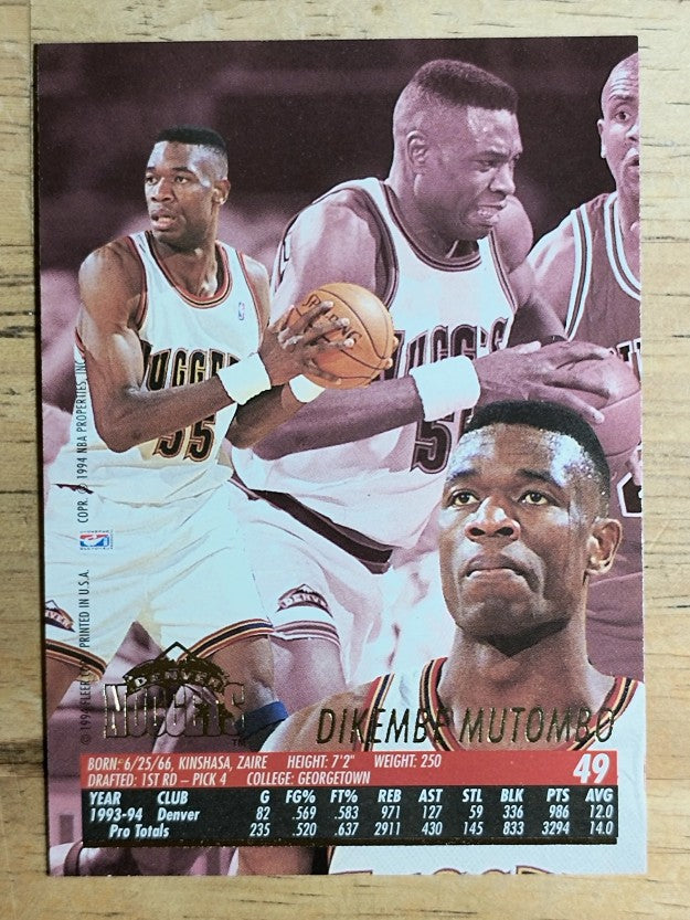 1994-95 Ultra #49 Dikembe Mutombo