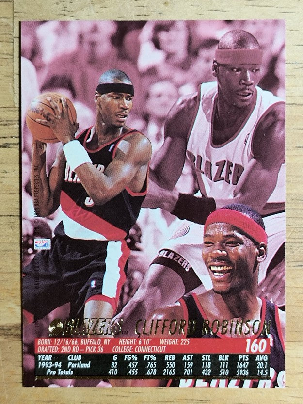 1994-95 Ultra #160 Clifford Robinson