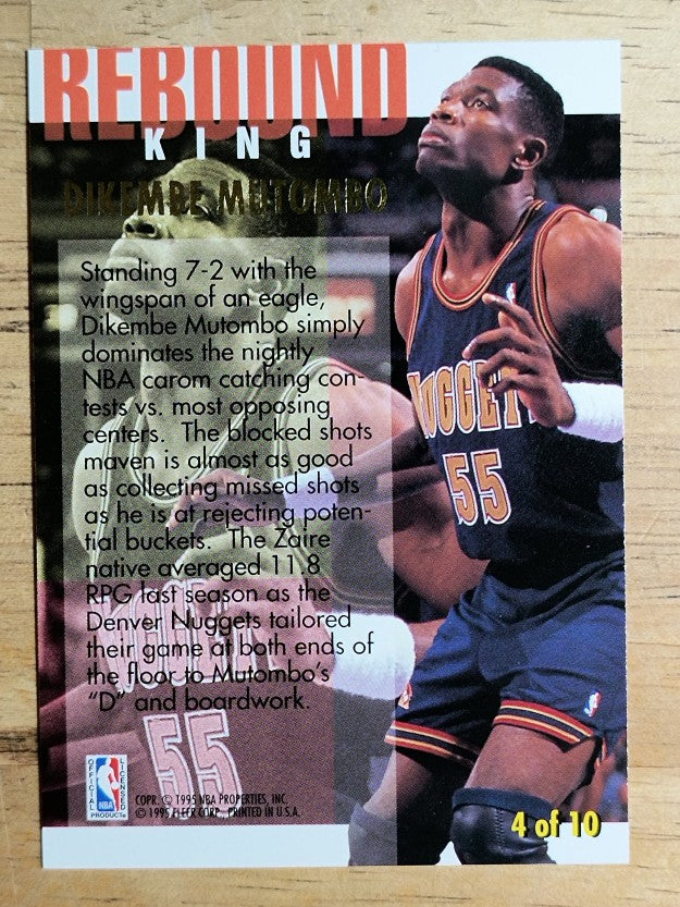 1994-95 Ultra Rebound Kings #4 Dikembe Mutombo