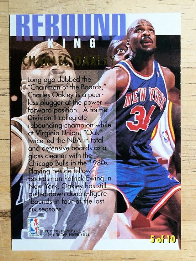 1994-95 Ultra Rebound Kings #5 Charles Oakley