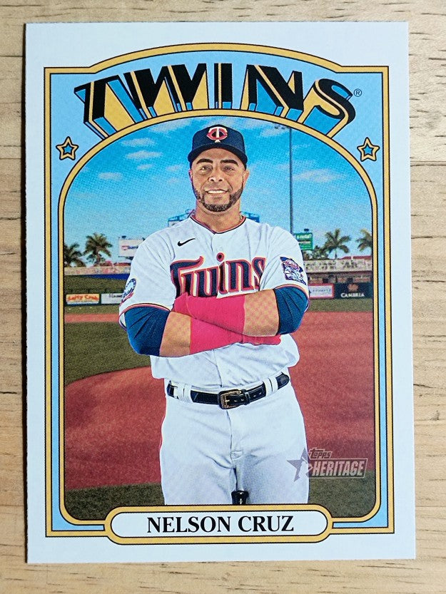 2021 Topps Heritage #307 Nelson Cruz