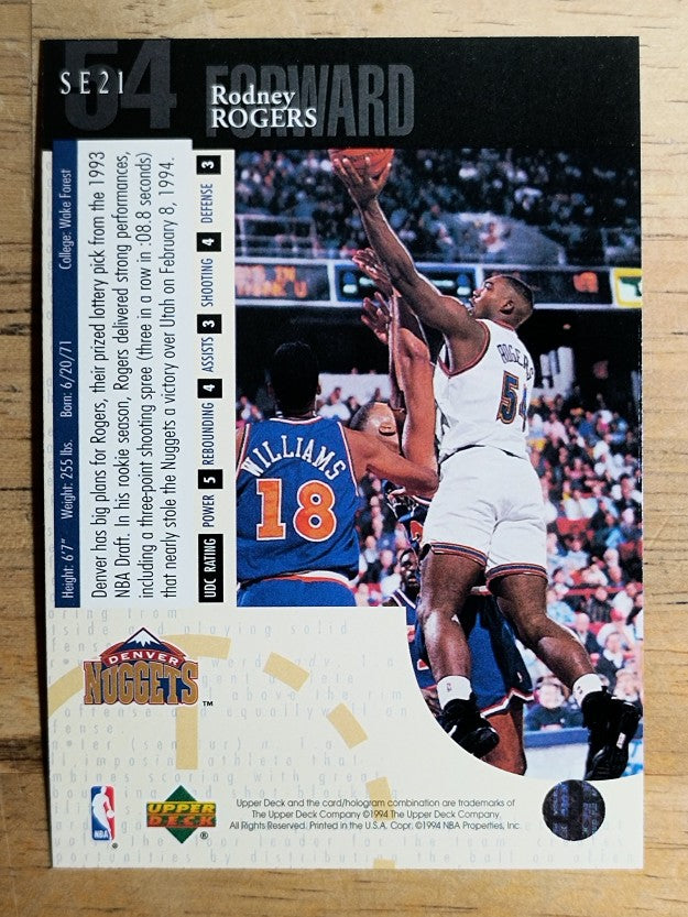 1994-95 Upper Deck Special Edition #21 Rodney Rogers