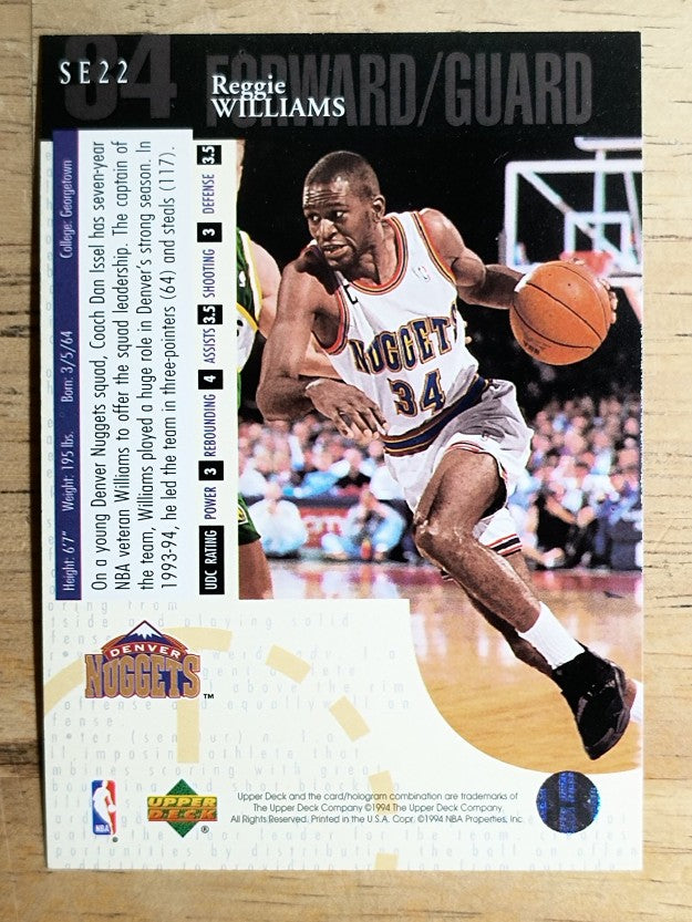 1994-95 Upper Deck Special Edition #22 Reggie Williams