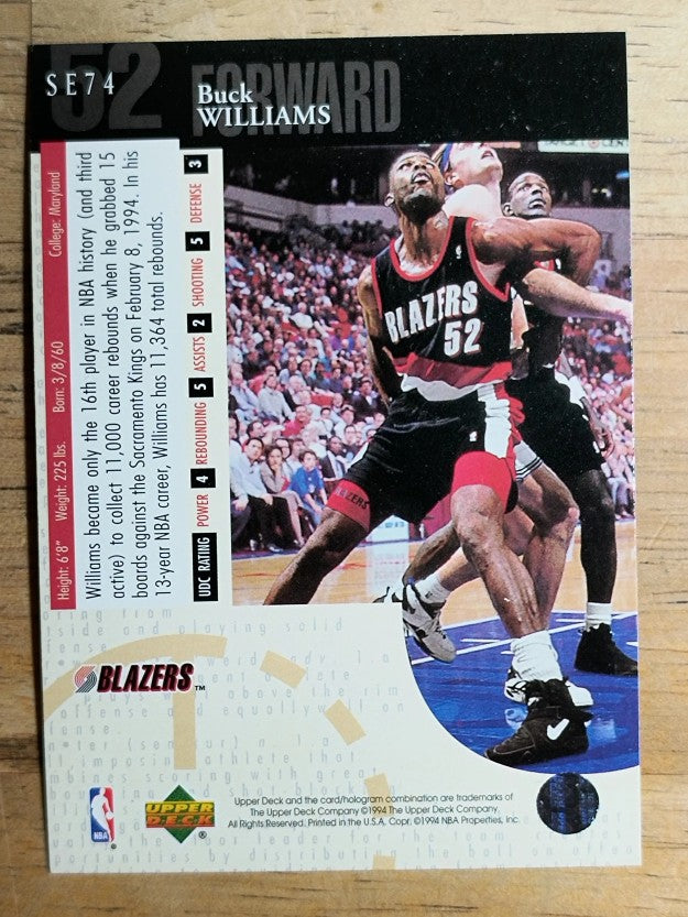 1994-95 Upper Deck Special Edition #74 Buck Williams